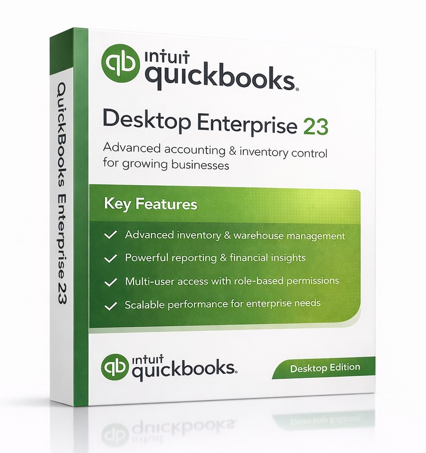 QuickBooks Desktop Enterprise 2023 (US) – 1 User, 1-Year Subscription
